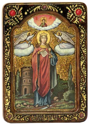 Икона 7×10 святая Великомученица Варвара. – Дивеевские товары
