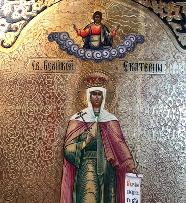 Купить старинную Икону Святая великомученица Екатерина в антикварном  магазине Оранта в Москве артикул 194-22