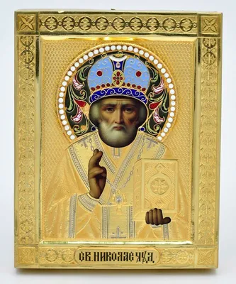 Икона Святой Николай Чудотворец. Москва. 1899 – 1908 годы. Купить в  антикварном магазине в СПб Терция