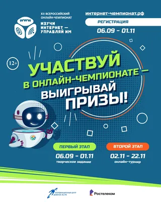 Началась регистрация участников на XII Всероссийский онлайн-чемпионат  «Изучи интернет — управляй им!» (12+) | РИА Биробиджан