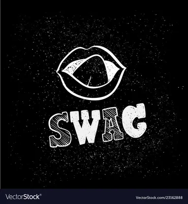 Swag sing banner hand drawn lettering Royalty Free Vector