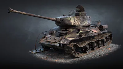 ArtStation - T-34/85 Destroyed