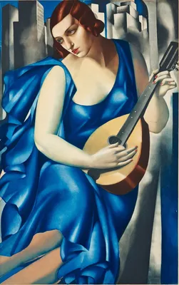 Тамара Лемпицка - Женщина с мандолиной, 1929, 73×116 см: Описание  произведения | Артхив
