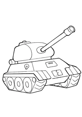 Картинка Танки (Tanks) раскраска на листе А4 для детей | 
