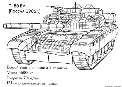 Раскраска Танк Леопард-2 распечатать или скачать