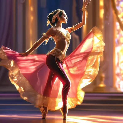 Танцующая балерина арабеск, балет …» — создано в Шедевруме