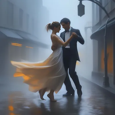 Танцующая пара мужчина седовласый с …» — создано в Шедевруме