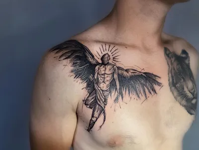 Тату на груди ангел - 12 Фото и значение татуировок 2024