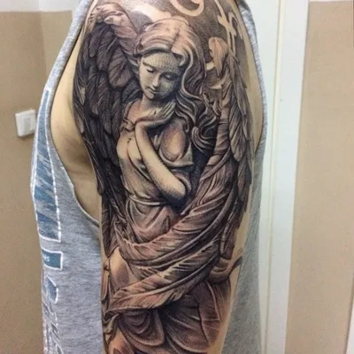 Tattoo uploaded by Андрей Подереча • Тату ангел на предплечье мужское тату  • Tattoodo