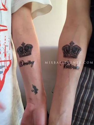 Парные татуировки для двоих влюбленных - фото работ мастеров на сайте  