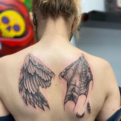 Тату крылья - Курсы Тату Night Tattoo Club