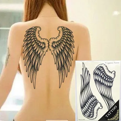 Татуировка ангельские крылья (59 фото)