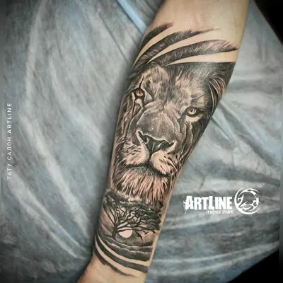 Татуировка льва для мужчин: мощный символ мужества и силы - 