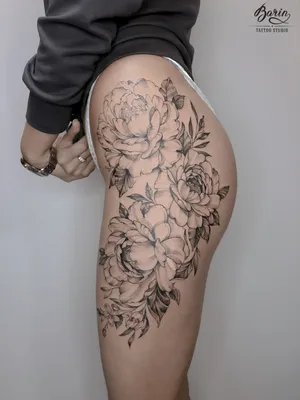 ТАТУ НА БЕДРЕ ДЛЯ ДЕВУШЕК - KOT Tattoo Studio