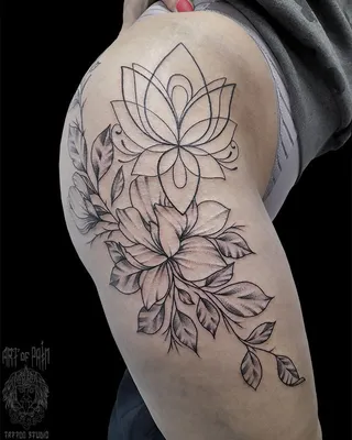 ТАТУ НА НОГЕ ДЛЯ ДЕВУШЕК - KOT Tattoo Studio