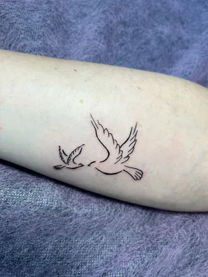 Angel Tattoo Долговременные тату птицы, проявляющаяся