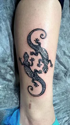 Фото рисунка татуировка саламандра  №131 - salamander tattoo -   - 