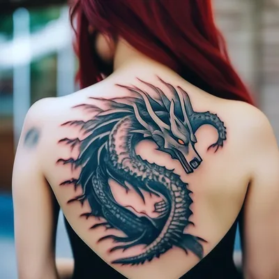 Tattoo uploaded by Вадим • Татуировка-дракон. Дракон в виде знака  бесконечности, был сделан одним сеансом за 2 часа. Место нанесения - спина,  по линии позвоночника, между лопаток. . #tattoo #tattooed  #dragon #tattoo_dragon #