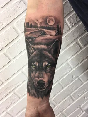 Цветное тату "Волк", 19 х 12 см купить по цене 49 ₽ в интернет-магазине  KazanExpress