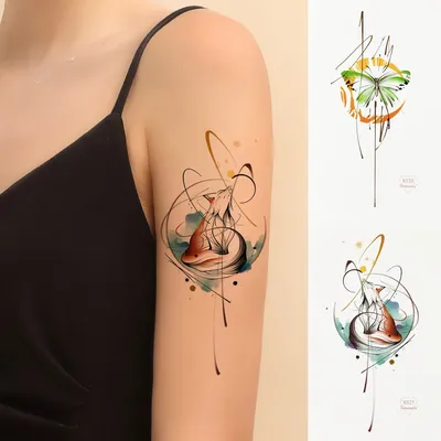 Tatoo-412 Большая временная татуировка водостойкая Тату 19*12 см "Тотемные  животные" (ID#1688889169), цена:  ₴, купить на 