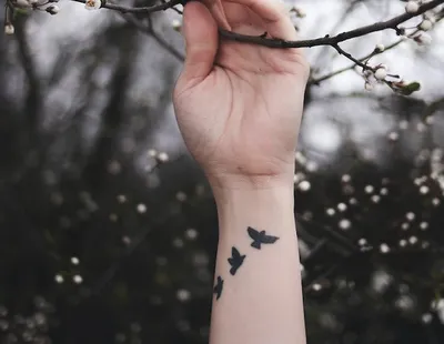 Черно-белая татуировка на руке - Максим Колесников