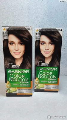 Краска для волос Garnier Color naturals creme - «"Garnier Color Naturals  Creme стойкая питательная крем-краска" которая совсем нестойкая и вовсе не  питательная, результат моего окрашивания в "тон  Глубокий  темно-каштановый" до и