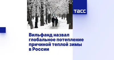 Вильфанд раскрыл причину предстоящей теплой зимы в России