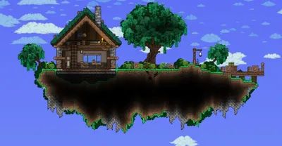 Скачать Terraria "Стартовый дом для выживания" - Карты