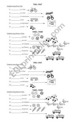 this that these those worksheet | English grammar worksheets, English  worksheets for kindergarten, Grammar worksheets