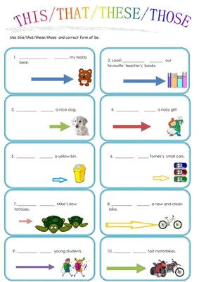 This - That - These - Those exercise | Live Worksheets