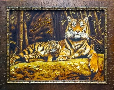 Статуэтка Тигрица с тигрёнком на отдыхе 39*22*21 см (ID#1586390617), цена:  1413 ₴, купить на 