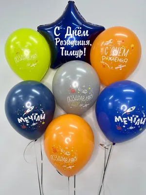 Набор "С Днём Рождения, Тимур!" воздушные шары с именем - купить в  интернет-магазине OZON с доставкой по России (542827456)