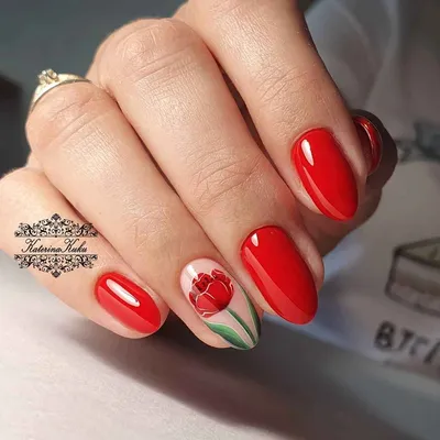 Amore nails Наклейки для ногтей тюльпаны слайдеры