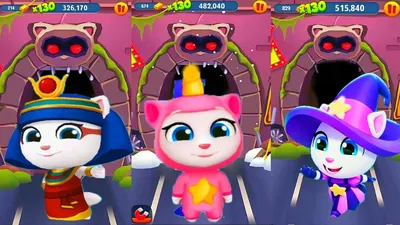 Talking tom gold run Говорящий Том бег за золотом Наташа против Полицейские  соревнуются на золото — Ютуб для детей