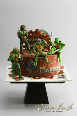 торт черепашки ниндзя | Cakes for boys, Ninja turtle party, Cake frosting