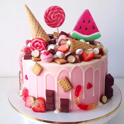Открытка торт на день рождения | С днем рождения, Открытки, Семейные дни  рождения