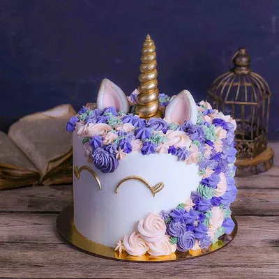 Торт Единорог для девочки! Как украсить торт в виде единорога мастер -  класс / Unicorn cake - YouTube