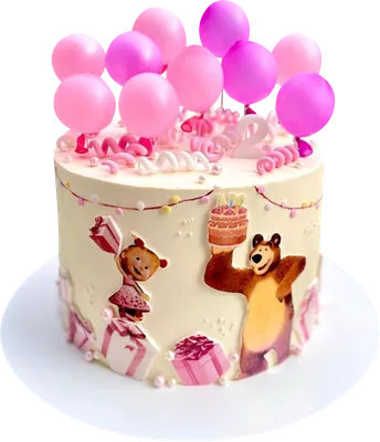 Торт с пряниками маша и медведь рецепт с фото | Рецепт | Детский день  рождения торты, Торты на день рождения единорога, Вечеринка с тортом