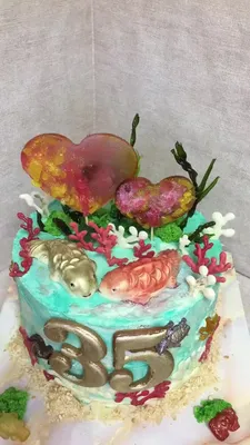 Торты на коралловую свадьбу: 35 лет вместе, заказать торт на 35 лет свадьбы
