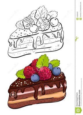 Сладость, торт, акварель, иллюстрация, рисунок, скетч Illustration,  delicious, cake | Душевые торты, Торт, Вкусняшки