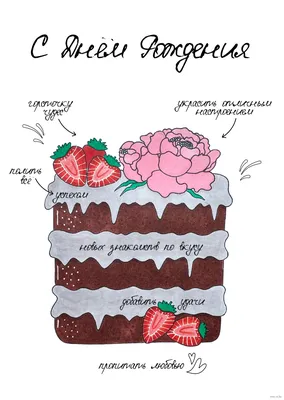 Бенто-торт "С днём рождения"