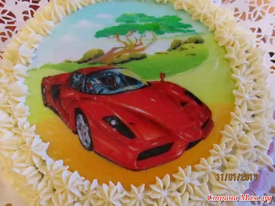 Tortokoshka Вафельная картинка на торт Машина