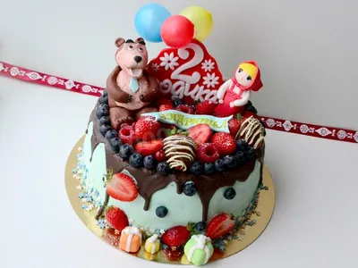 Рисунок торта на день рождения - 55 фото