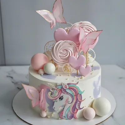 Торт "Радужный единорог" - Cake in Flowers