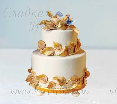 Заказать «Торт на золотую свадьбу 3» №16110 с доставкой в Москве | Торты на  Золотую Свадьбу (50 лет) на заказ