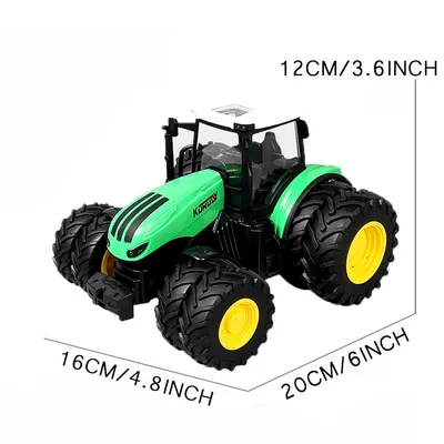 Купить Радиоуправляемый трактор с дистанционным управлением, фермерский  грузовик с прицепом, масштаб 1/24, 2,4 ГГц, электронный трактор,  сельскохозяйственная машина, игрушка со светом для детей | Joom