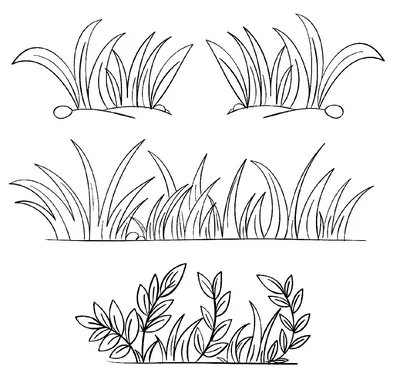 Трава. Рисунок для детей - online presentation