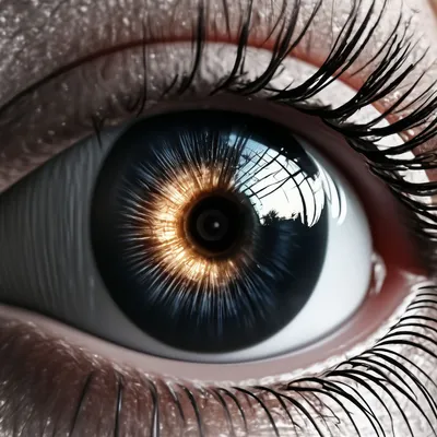 3d глаз, зрачок черного цвета, в…» — создано в Шедевруме