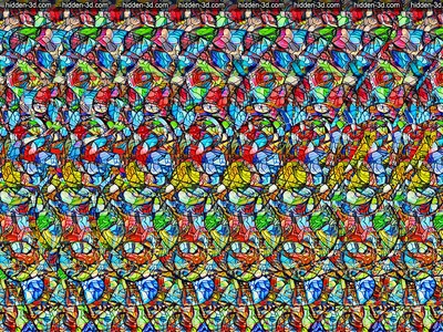 Stereogram by 3Dimka: Happy New Year 2018!. Tags: dog glasses paw, hidden  3D picture (SIRDS) | Magic eye pictures, Magic eye posters, Hidden 3d images