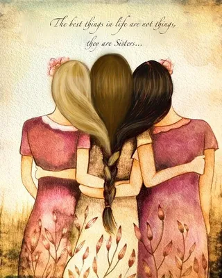 Идеи на тему «Три сестры» (8) | три сестры, рисунки девушки, милые рисунки